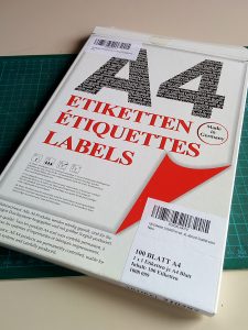 A4 selbstklebende Etiketten